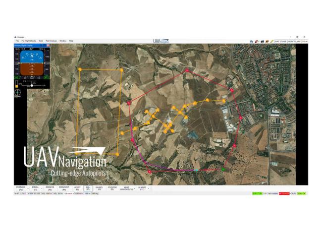 UAV Navigation’s mission control software can easily manage multiple flight control plans