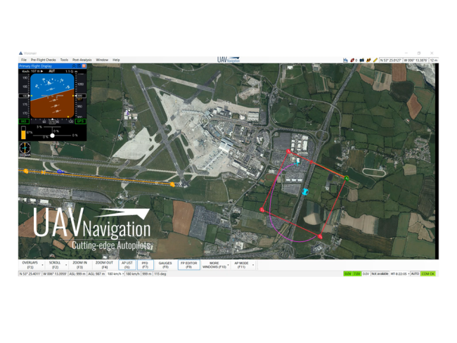 Referenced Navigation with UAV Navigation's Flight Control System Version 8